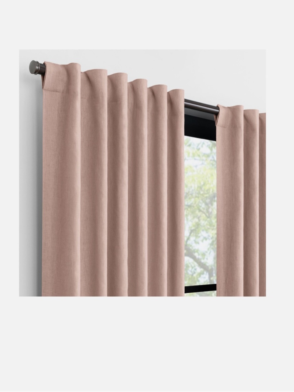Fieldcrest Luxury Alden Linen DUSTY ROSE Light Filtering 50x84 Panel - Picture 2 of 7